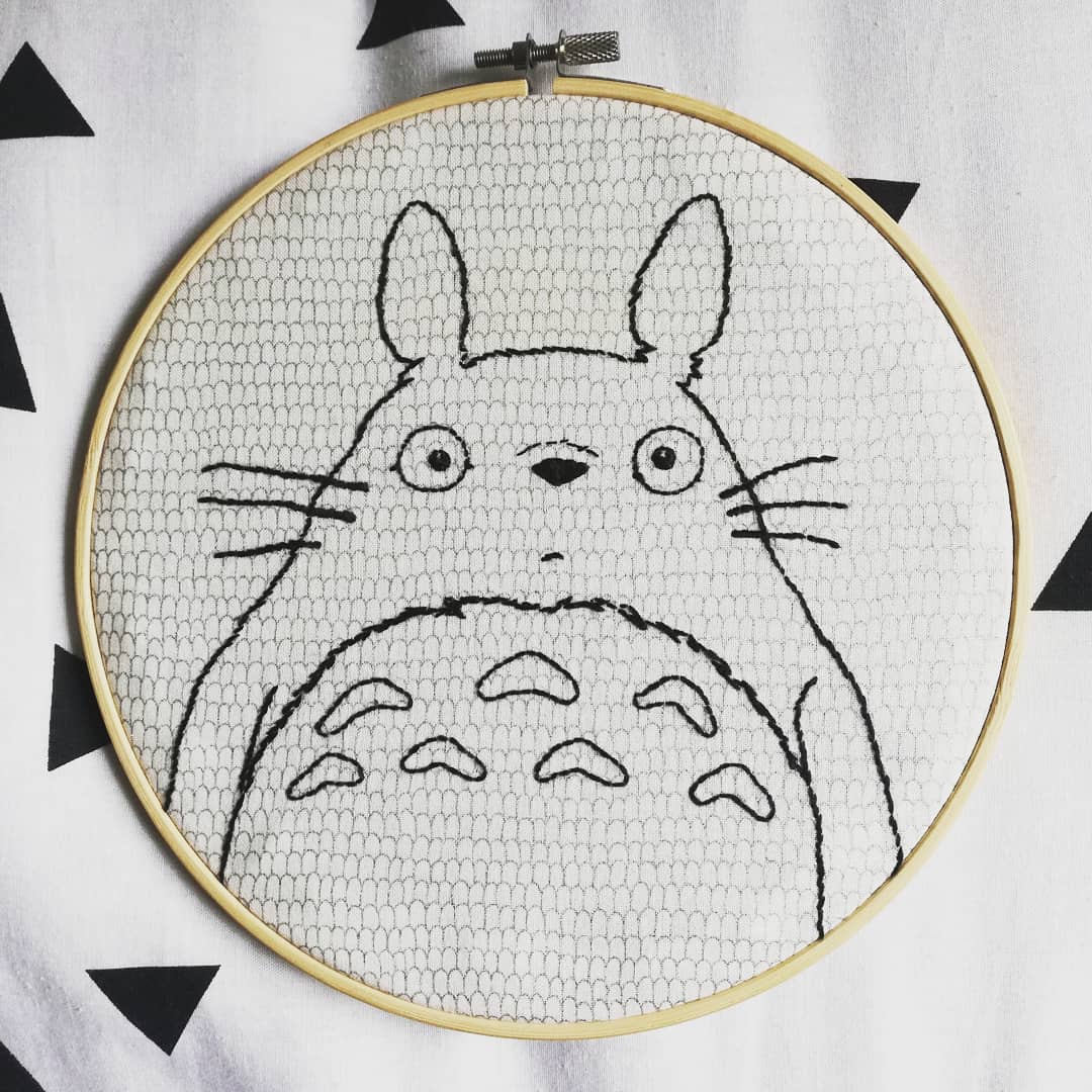 Totoro bordado